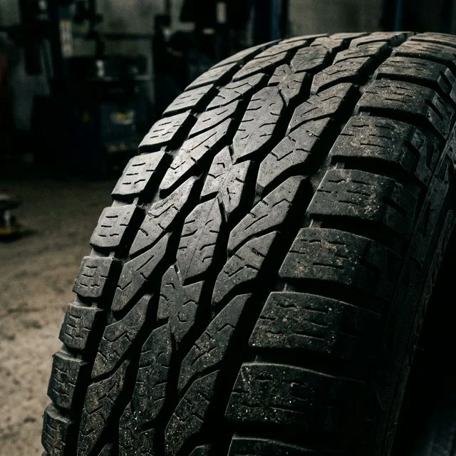 Detailed tyre tread design showcasing quality replacement tyres and professional mobile tyre fitting services