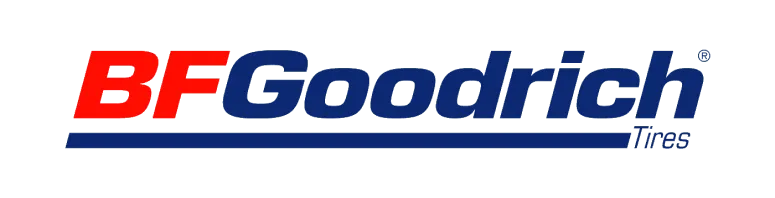 BF Goodrich tyre brand logo representing premium all-terrain tyres available through Mobile Tyre Champions
